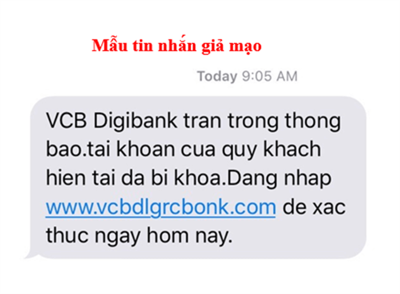 Vạch trần hình thức lừa đảo mạo danh Vietcombank